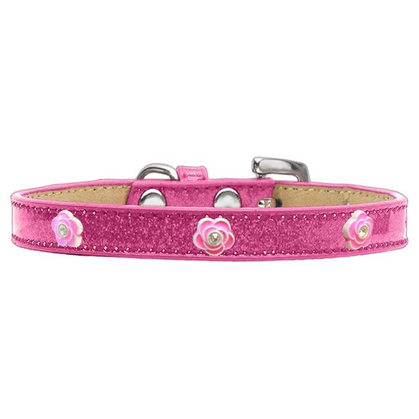 Mirage Pet Products Bright Pink Rose Widget Dog CollarPink Ice Cream Size 10 633-19 PK10